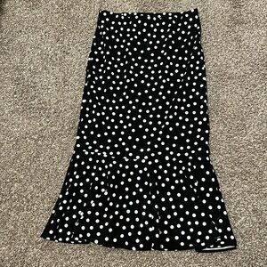 Vintage black and white polkadot skirt